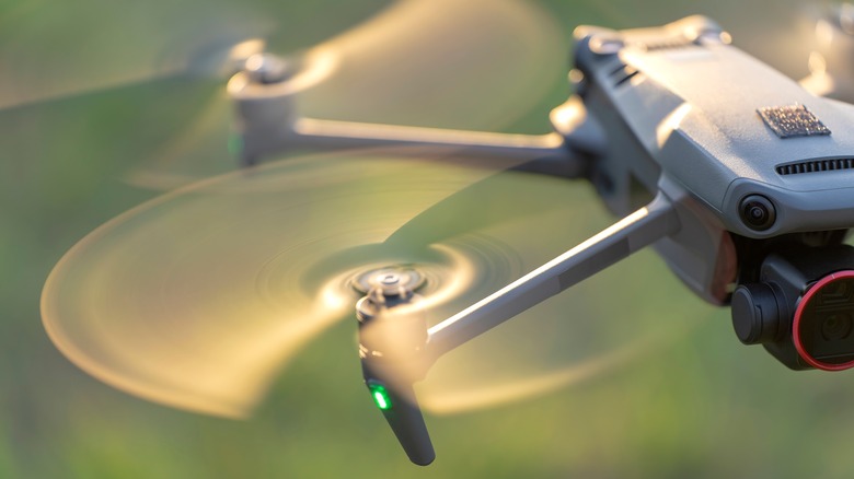  A drone quadcopter in flight