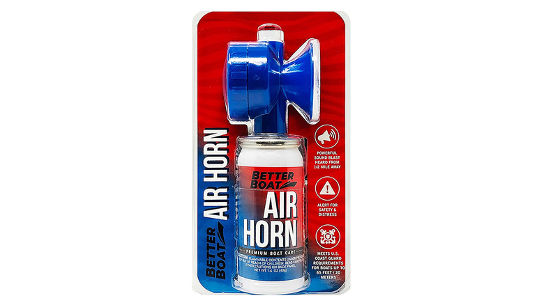 Marine Safety Air Horn in its packaging on a white background.