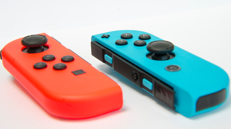 Two Nintendo Switch Joy-Con controllers 