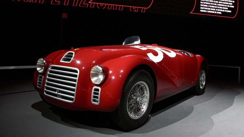 Ferrari 125S in a museum