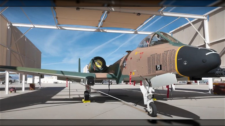 POW A-10 Warthog in hanger