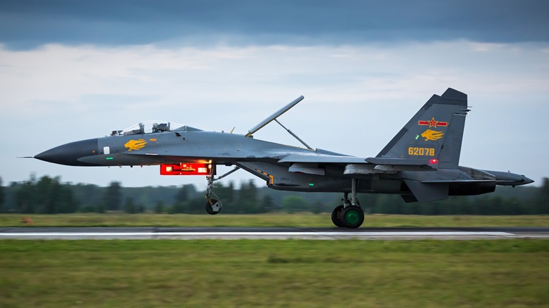 shenyang j-11 fighter jet runway