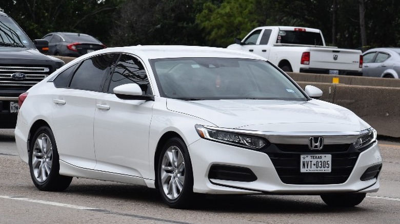 A white Honda Accord