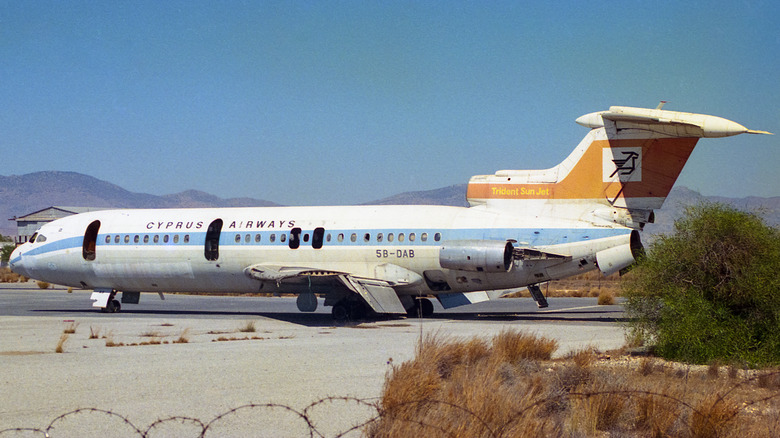 Abandoned and destroyed Hawker Siddeley Trident