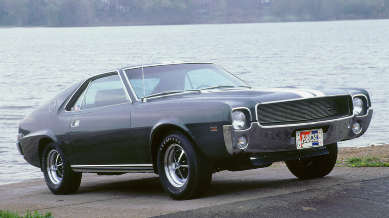 1972 AMC AMX two-seater muscle car front 3/4 view