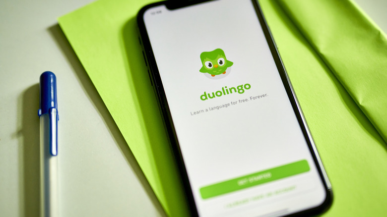 Duolingo app on iPhone