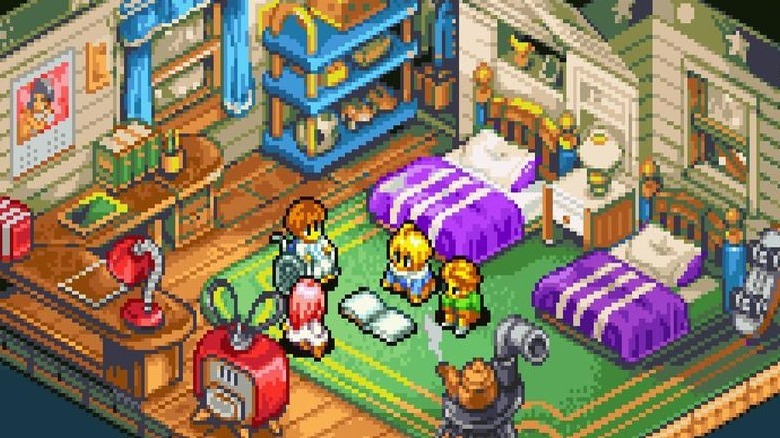 Final Fantasy Tactics Advance characters in a bedroom