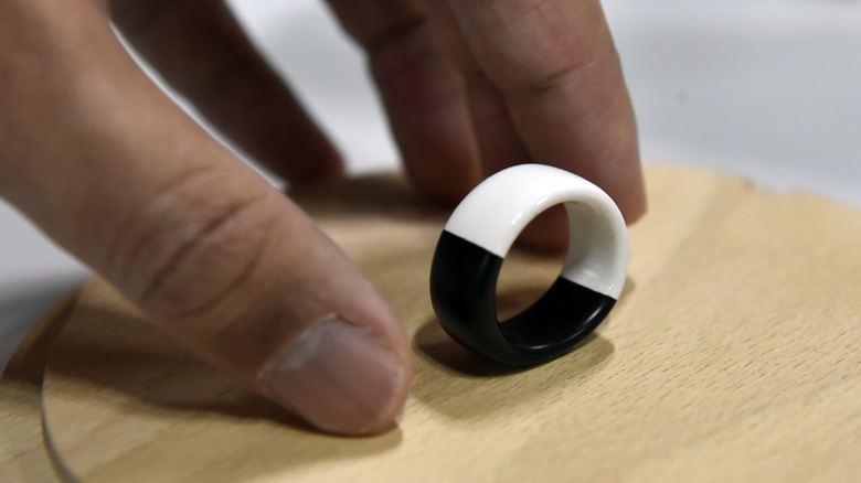 a smart ring on display