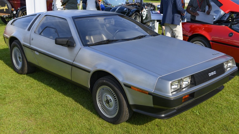 Silver DeLorean DMC-12