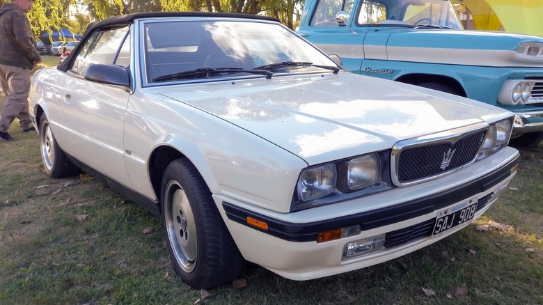 White Maserati Biturbo