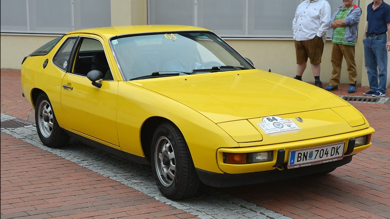 Yellow Porsche 924