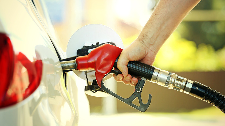 Refueling a car at the gas station