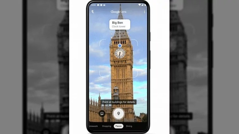 Google Lens identifying Big Ben