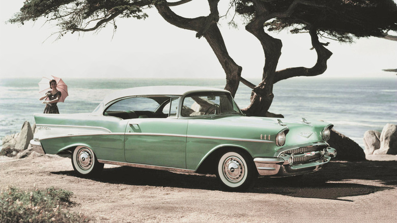 1957 Chevrolet Bel Air by the coast