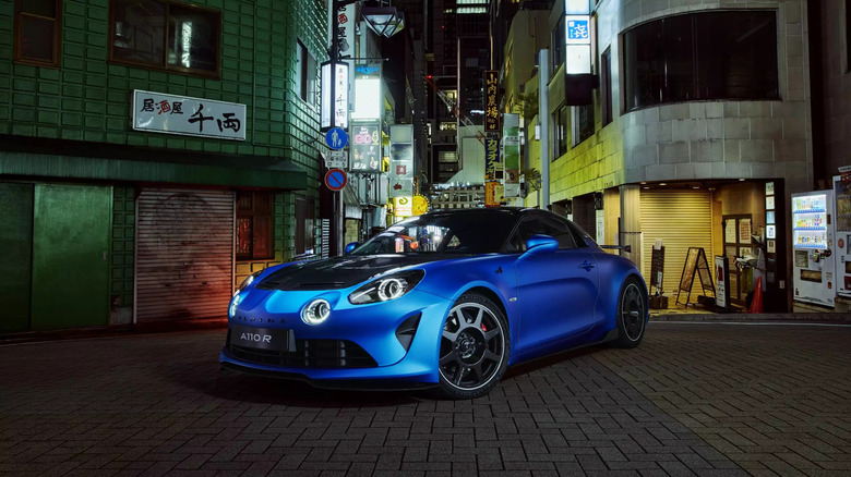 Alpine A110R in urban setting