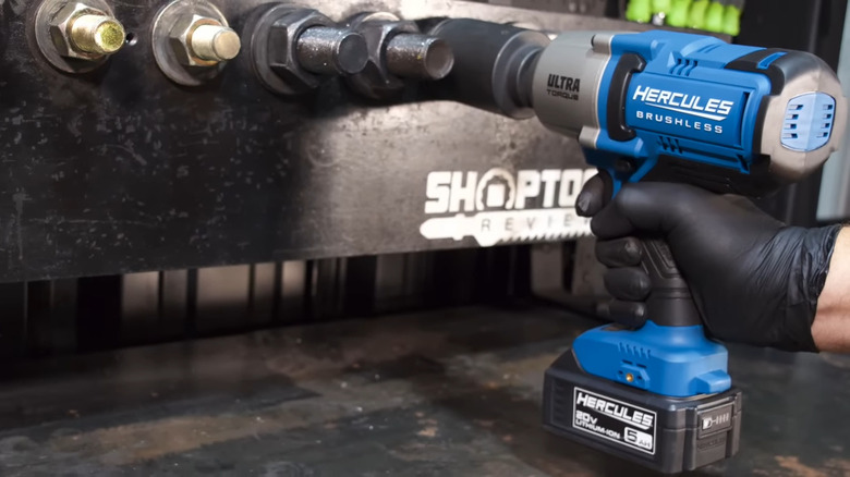 Impact wrench loosening nuts