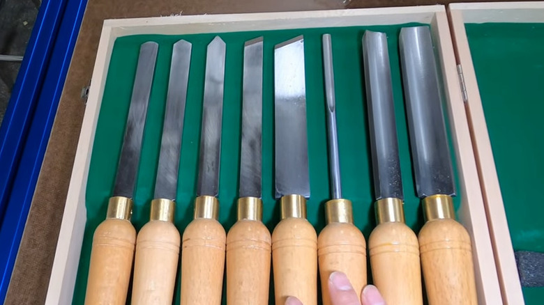 Case of wood turning tools