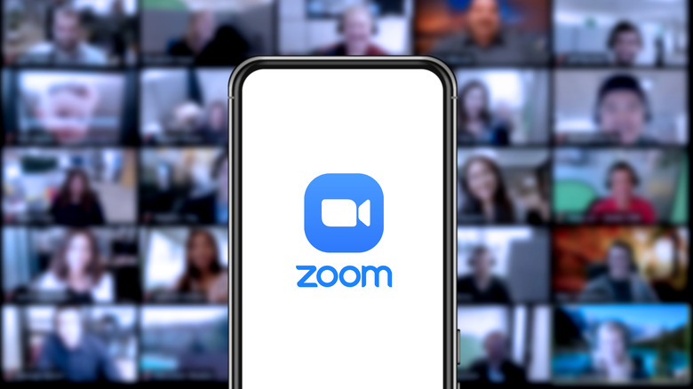 Zoom app on smartphone