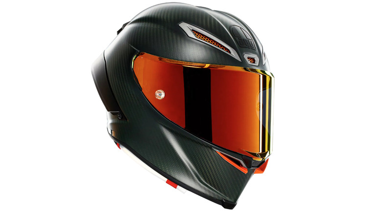 AGV Pista GP RR helmet in gray with orange visor