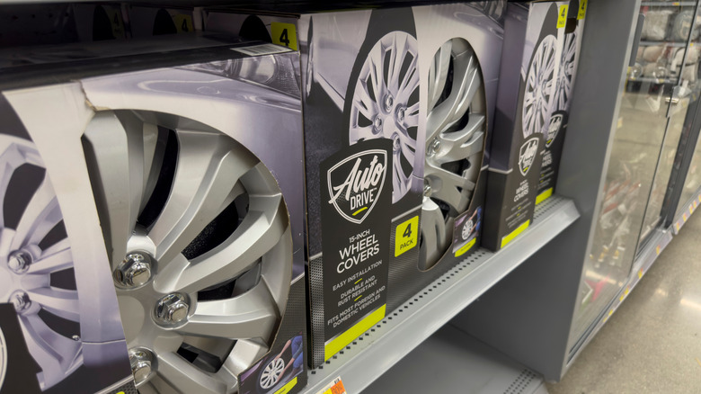 AutoDrive wheel covers on display at Walmart