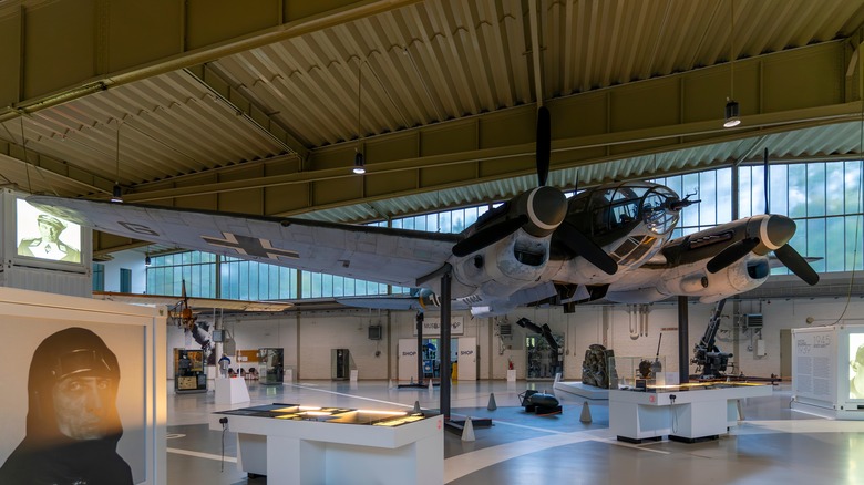 He 111 on static display at museum