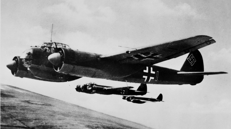 Ju88 in flight during Battle of Britain