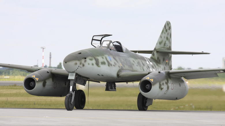 ME 262 open cockpit on tarmac