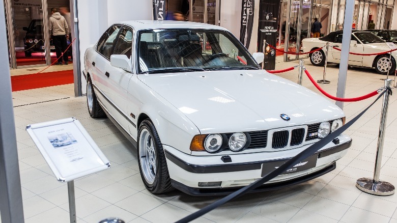 White BMW E34 M5 Touring