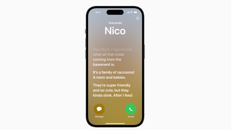 iPhone using Live Voicemail