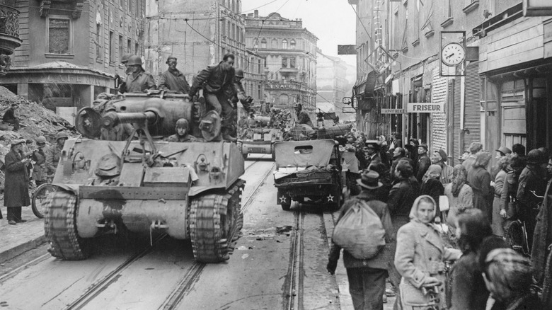 Sherman tanks in Germany