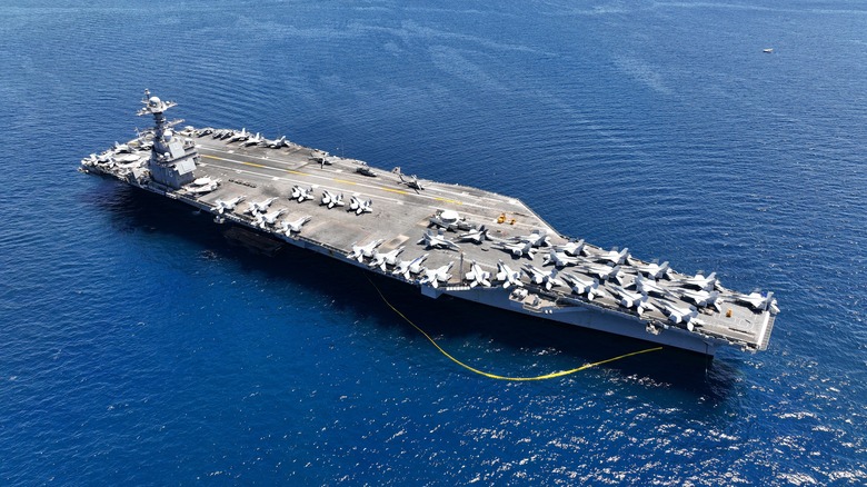 The USS Gerald R. Ford at sea