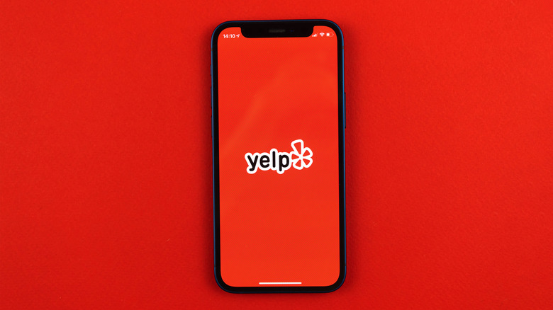 Yelp startup page on iPhone