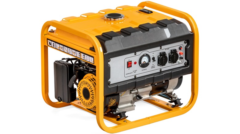 Yellow portable generator