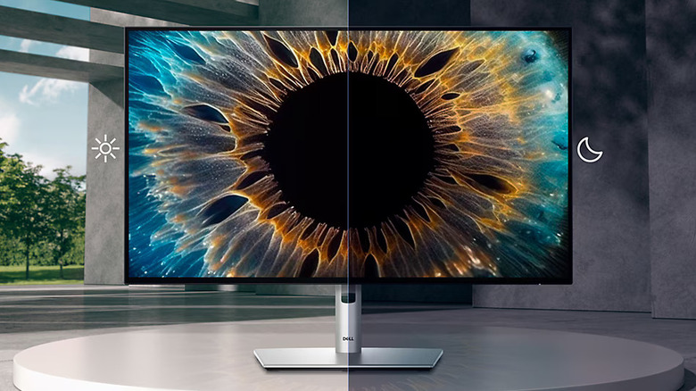 Dell monitor showing designs in promotional image