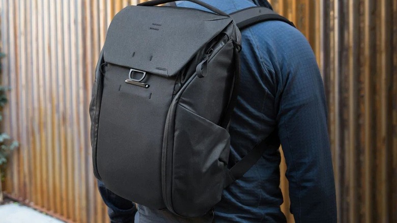 Peak Design Everyday Backpack worn on shoulders