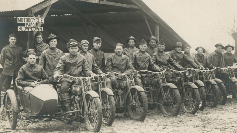 Motorcycle Pool WWI france