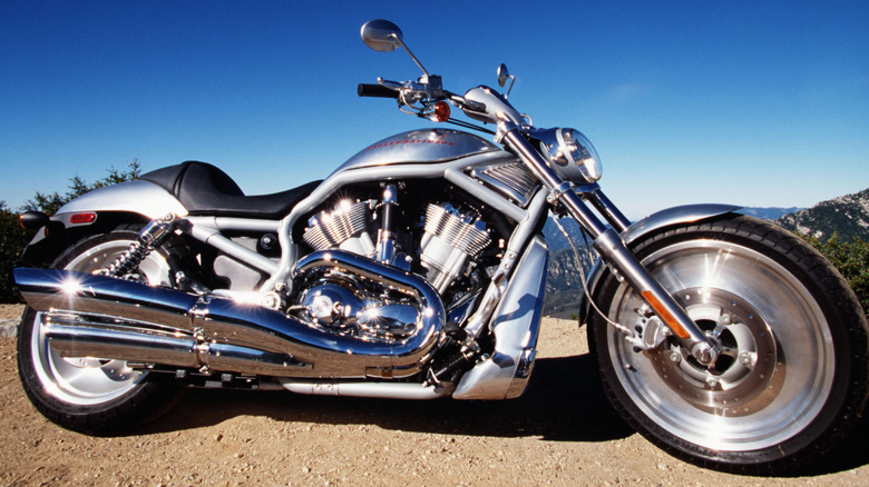 Silver 2002 Harley Davidson V-Rod