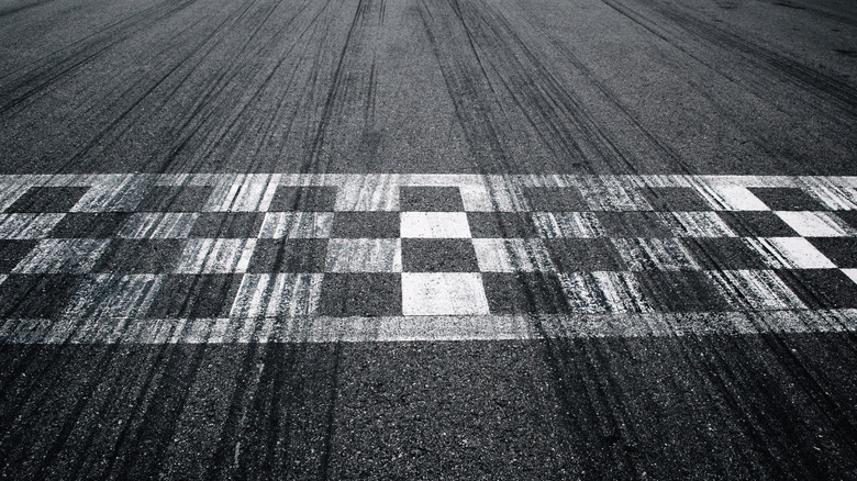 Checkered finish line