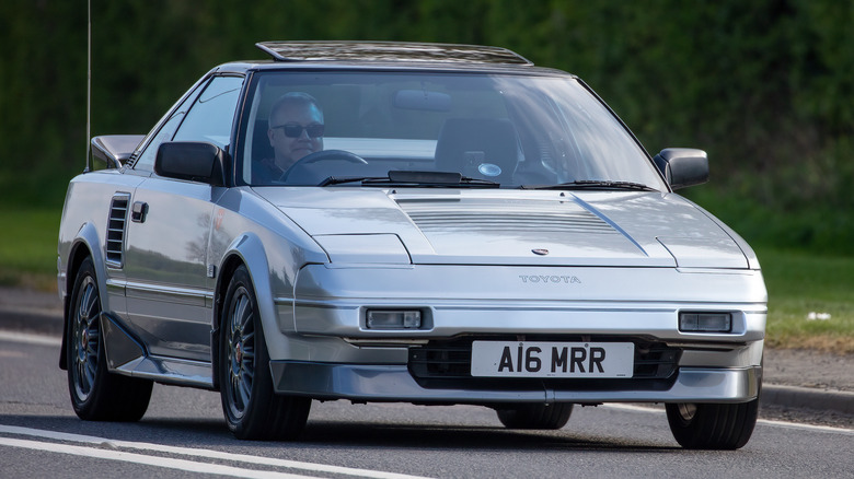 Toyota MR2 on English country road