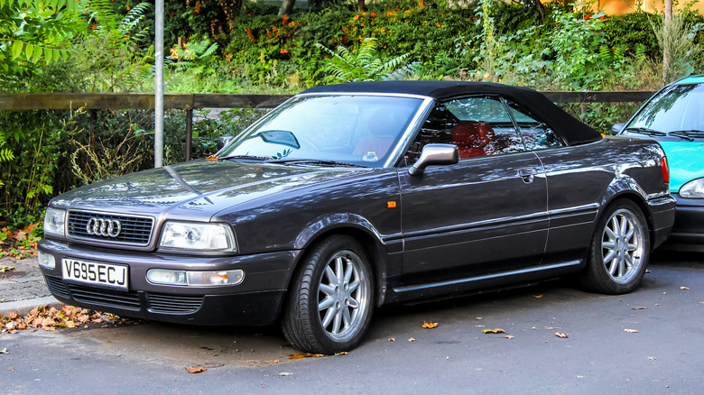 Audi Cabriolet parked on the street