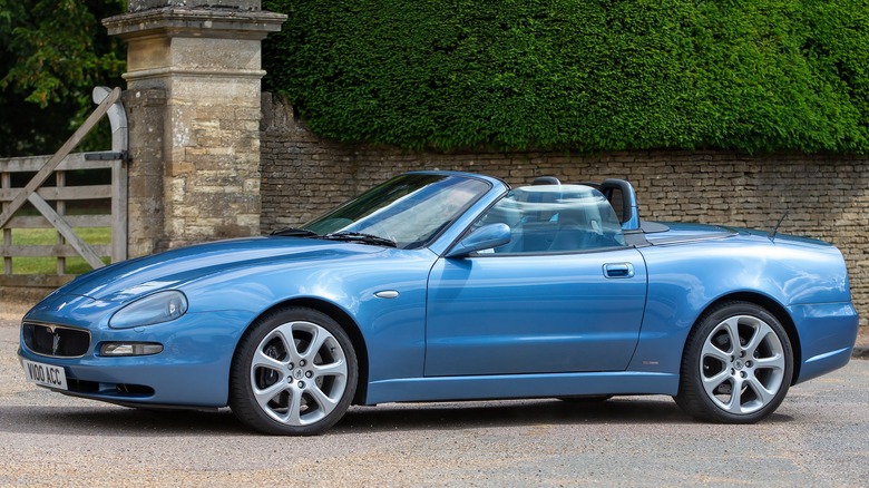 Maserati Spyder on the road