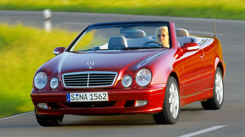 Mercedes-Benz CLK (W208) on the road