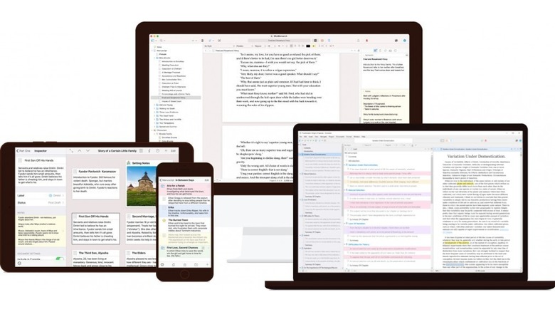 scrivener on various platforms