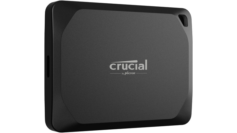 A stock image of the Crucial X10 Pro portable SSD