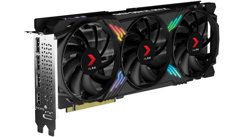 A stock image of the PNY XLR8 RTX 4070 graphics card