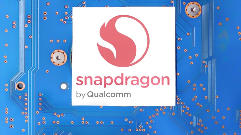 Qualcomm snapdragon logo on chip