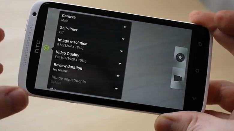 Operating camera function in HTC One X