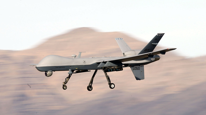 MQ-9 Reaper mid-flight