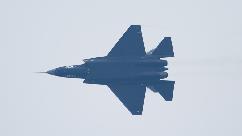 Shenyang fighter jet in the air