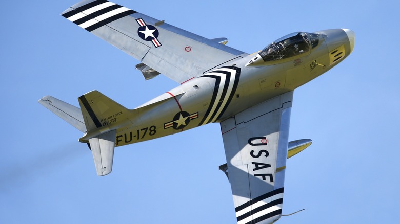 F-86 Sabre Fighter view from above